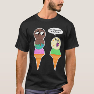 Mukpuddyのアイスクリームのスコップ-黒いTシャツ Tシャツ