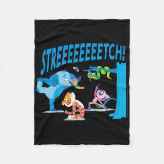 Mula And Friends Stretch! Yoga Kids  フリースブランケット