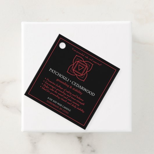 Muladhara Root Chakra Custom Candle Label  フェイバータグ (インサイチュ)