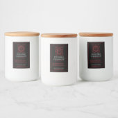 Muladhara Root Chakra Custom Candle Label  フードラベル (ボトル)
