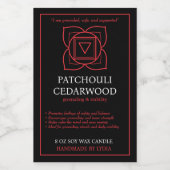 Muladhara Root Chakra Custom Candle Label  フードラベル (シングルラベル)