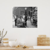 Mulberry Bend 1900でニューヨークのクラムセラー ポスター (キッチン)