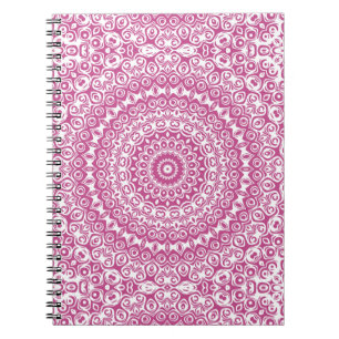 Mulberry Mandala Pink Kaleidoscope Design ノートブック