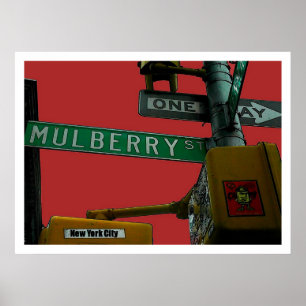 "Mulberry Street: Little Italy" New York City ポスター
