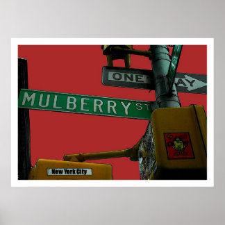 "Mulberry Street: Little Italy" New York City ポスター