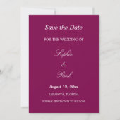 Mulberry Weddingエレガント Save the Date セーブザデート (正面)