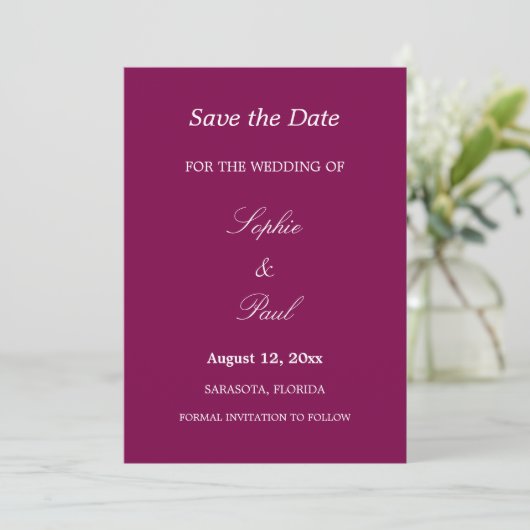 Mulberry Weddingエレガント Save the Date セーブザデート (スタンド正面)