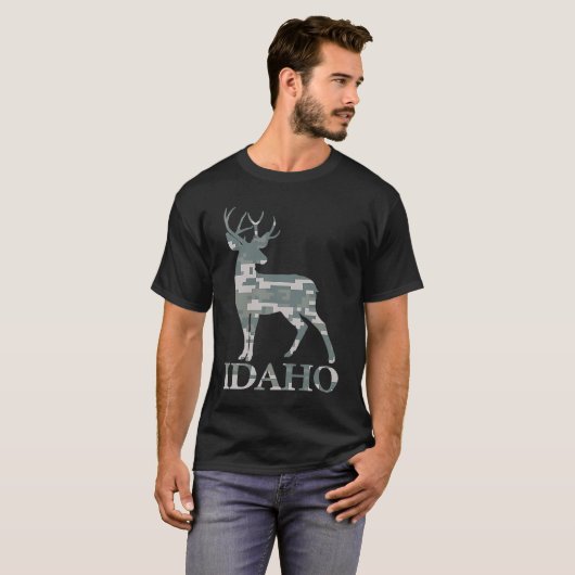 Mule Deer Hunt Idaho Digital Camo Tシャツ (正面フル)
