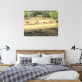 Mule Deer in a Field，オレゴン，ジョセフ キャンバスプリント (インサイチュ (寝室))