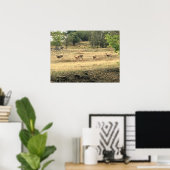 Mule Deer in a Field,オレゴン,ジョセフ ポスター (ホームオフィス)