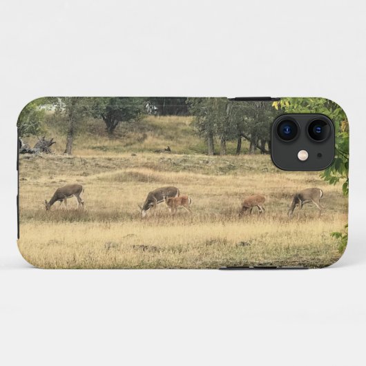 Mule Deer in a Field，オレゴン，ジョセフ Case-Mate iPhoneケース (裏面(横))