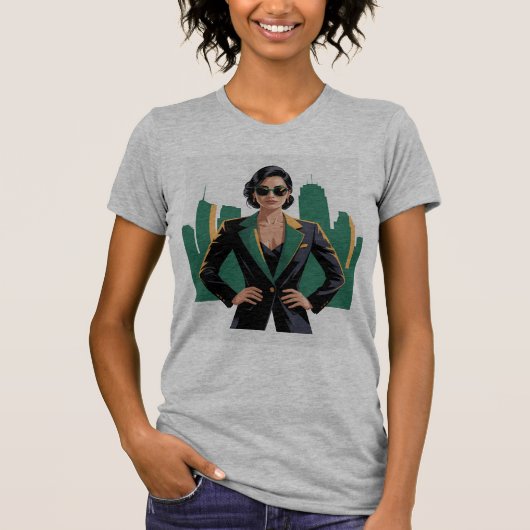 Mulher Chefe Brasileira Boss Lady Camiseta Empoder Tシャツ (正面)