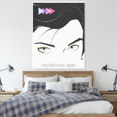 Mulher com Olhos Misteriosos キャンバスプリント (インサイチュ (寝室))