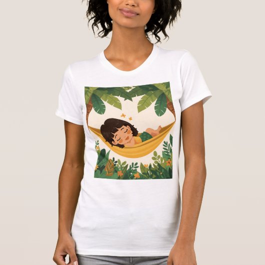 Mulher Dormindo Rede Tropical Natureza Brasil Cami Tシャツ (正面)