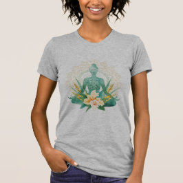 Mulher Yoga Mandala Camiseta Design Meditação Trop Tシャツ