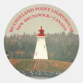 Mulholland Point Light house, NB Round Stickers ラウンドシール (正面)
