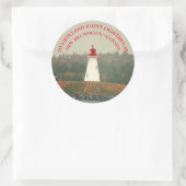 Mulholland Point Light house, NB Round Stickers ラウンドシール (バッグ)
