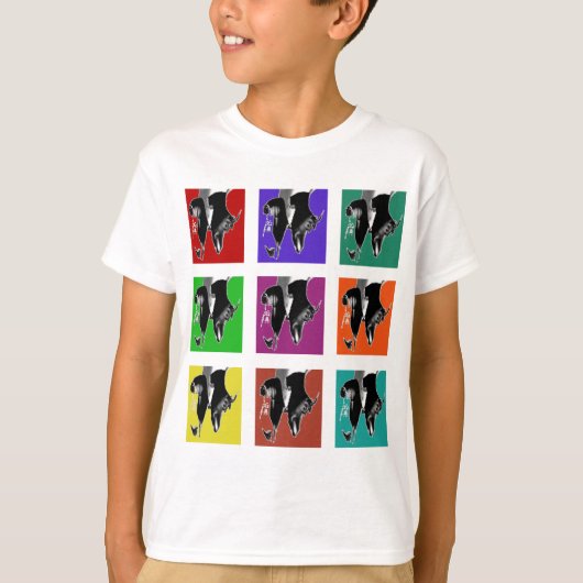 Muli色のタップの格子 Tシャツ (正面)