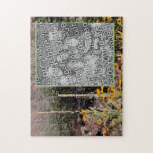 Mulleins黒い目のスーザン花あなたの写真を追加 ジグソーパズル (縦)