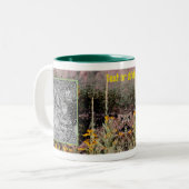 Mulleins黒い目のスーザン花あなたの写真を追加 ツートーンマグカップ (正面左)