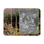 Mulleins黒い目のスーザン花あなたの写真を追加 マグネット (横)