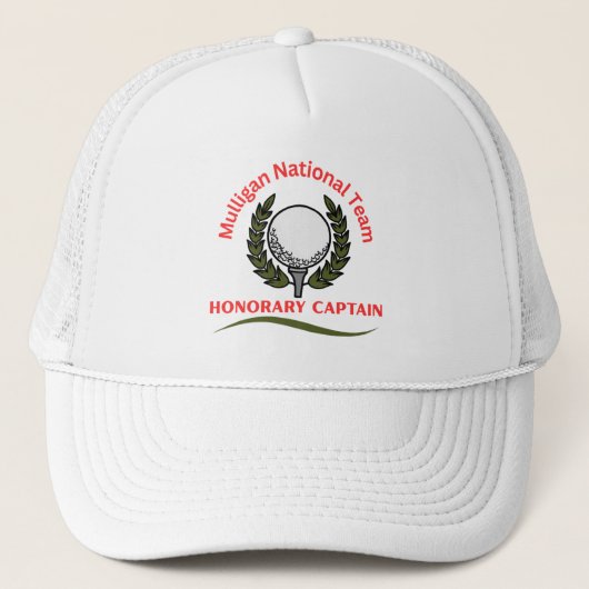 "Mulligan National Team, Honorary Captain" Golf キャップ (正面)