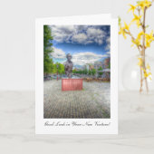 Mulltatuli像、新しいベンチャーで幸運 カード (黄色い花)