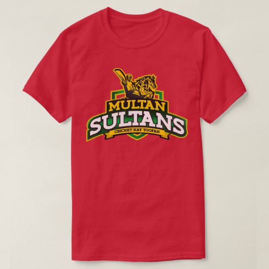 Multan Sultans Cricket Teamロゴ Tシャツ (デザイン正面)