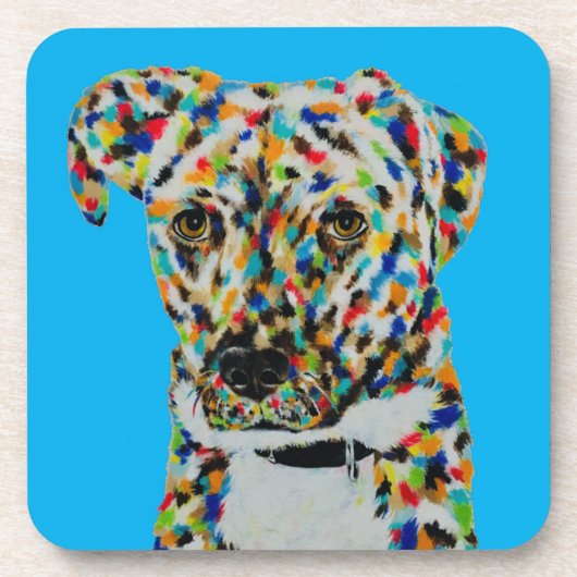 MULTI COLOR DOG COASTER コースター (正面)