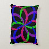 Multi Color Figure 8 Geometric Accent Pillow アクセントクッション (裏面(縦))