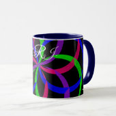 Multi Color Figure 8 Geometric Coffee Mug マグカップ (正面右)