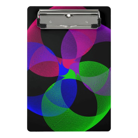 Multi Color Fusion Geometric Mini Clipboard ミニクリップボード (正面)