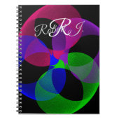 Multi Color Fusion Geometric Spiral Notebook ノートブック (正面)
