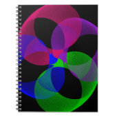 Multi Color Fusion Geometric Spiral Notebook ノートブック (正面)
