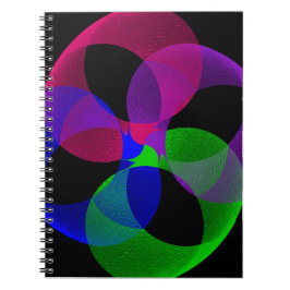 Multi Color Fusion Geometric Spiral Notebook ノートブック
