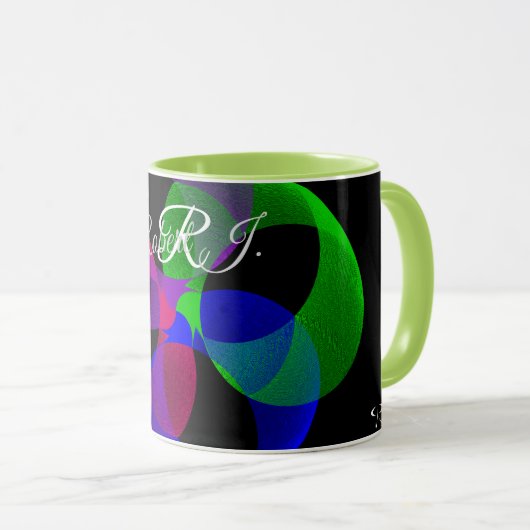 Multi Color Geometric Fusion Coffee Mug マグカップ (正面右)