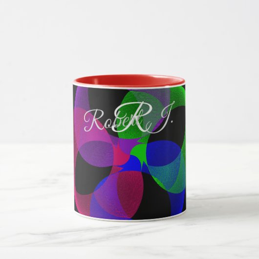 Multi Color Geometric Fusion Coffee Mug マグカップ (中央)