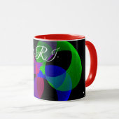 Multi Color Geometric Fusion Coffee Mug マグカップ (正面右)