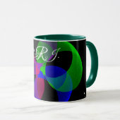 Multi Color Geometric Fusion Coffee Mug マグカップ (正面右)
