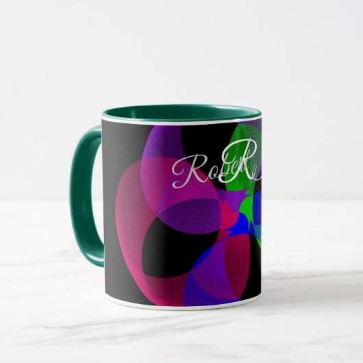 Multi Color Geometric Fusion Coffee Mug マグカップ (正面左)