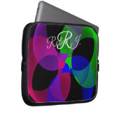 Multi Color Geometric Fusion Electronics Bag ラップトップスリーブ (正面右)