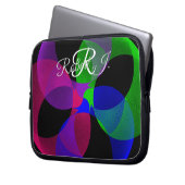 Multi Color Geometric Fusion Electronics Bag ラップトップスリーブ (正面左)