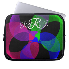 Multi Color Geometric Fusion Electronics Bag ラップトップスリーブ
