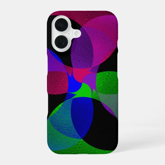 Multi Color Geometric Fusion iPhone 16 Case 16ケース (裏面)