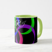 Multi Color Interchange Geometric Coffee Mug マグカップ (正面右)