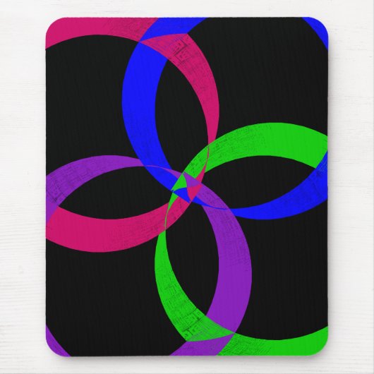 Multi Color Interchange Geometric Mouse Pad マウスパッド (正面)