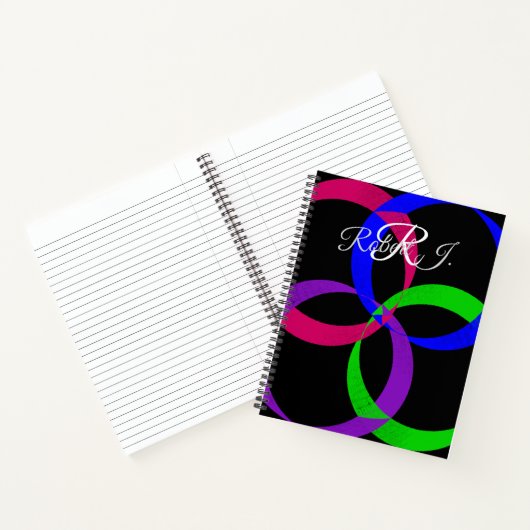 Multi Color Interchange Geometric Spiral Notebook ノートブック (内部)
