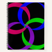 Multi Color Interchange Geometric Spiral Notebook ノートブック (正面)