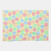 Multi-Color Pastel Dots Pattern キッチンタオル (横)