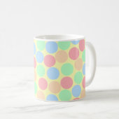 Multi-Color Pastel Dots Pattern コーヒーマグカップ (正面右)